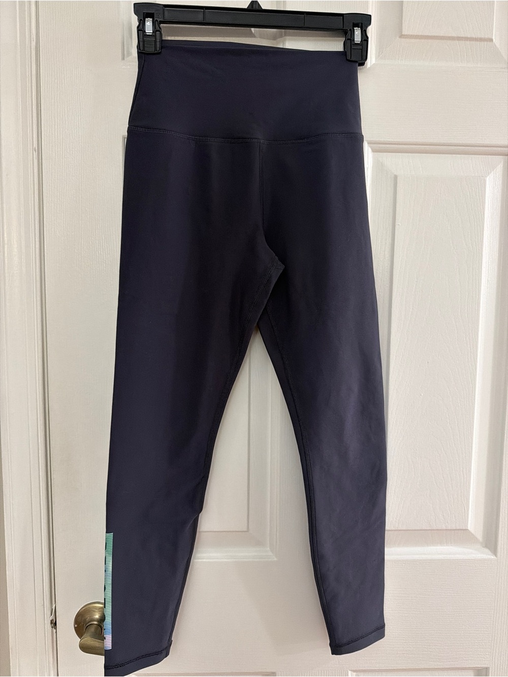Peloton Women’s Black High-Rise Active Leggings with Color Side Decal